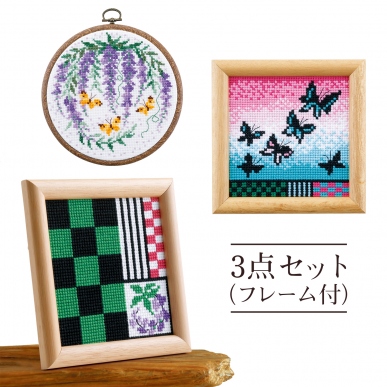 藤の花と蝶々（３点セット）