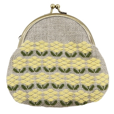 がま口ポーチ 菜の花