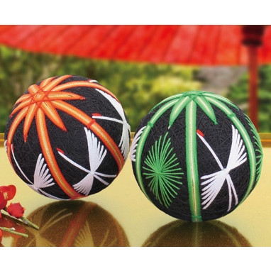 朱竹と鶴・若竹と松（しゅちくとつる・わかたけとまつ）