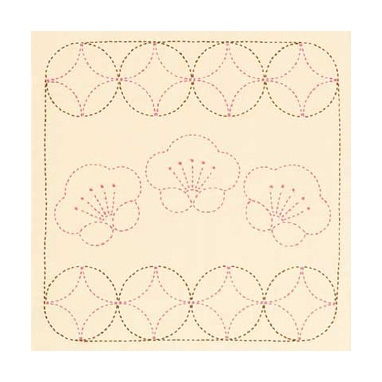 花ふきん梅と丸七宝（生成)