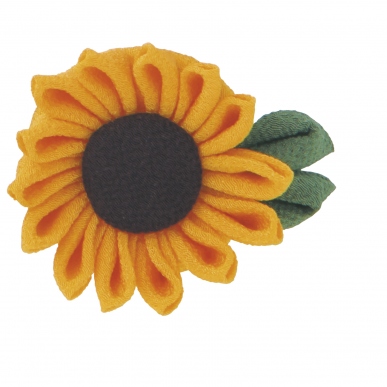 ひまわりのブローチ