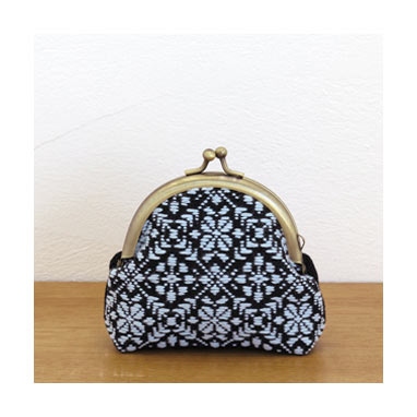 Rounded Gamaguchi pouch (Black)