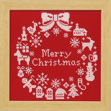 クリスマスリース（レッド）