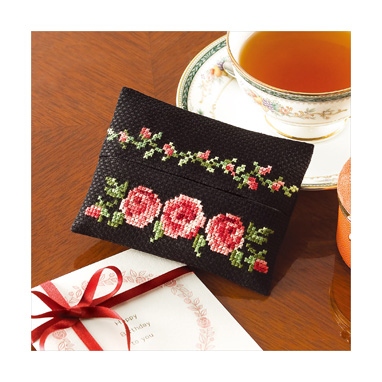 ティッシュケース　バラ