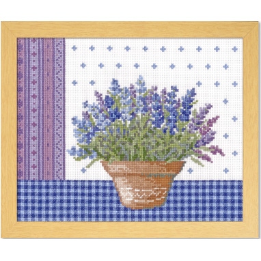 Lavender and terracotta on a boul