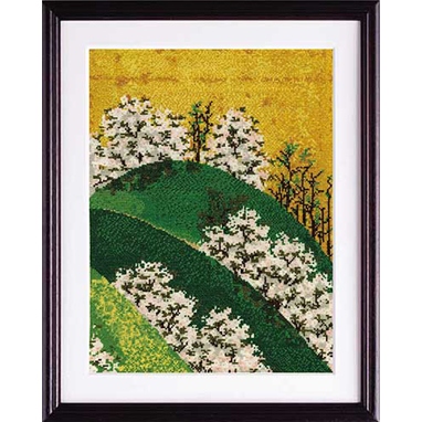 吉野山図屏風より