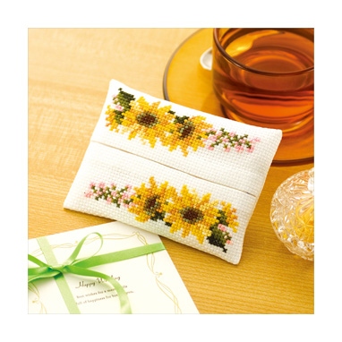 ティッシュケース　ヒマワリ