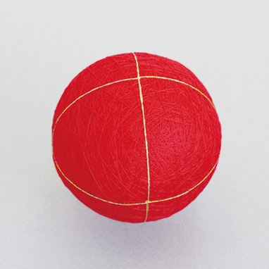 Core for Temari （quater equal parts) (red)