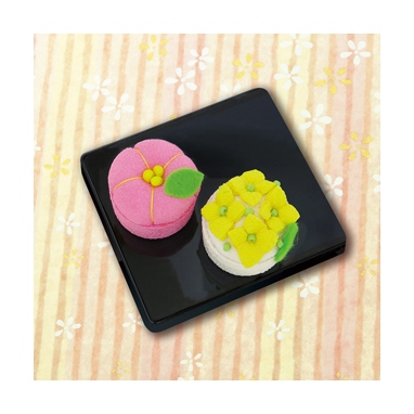 和菓子マグネット 梅と菜の花