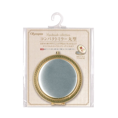 round compact mirror (gold)