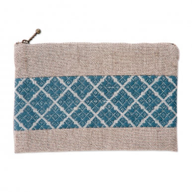 平ポーチ　松葉色