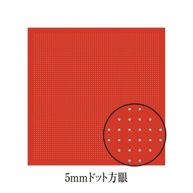 Cotton Cloth for Hana Fukin with guide dot (Specialized for Hitomezashi) (Red)