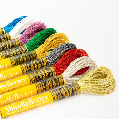 Shiney Reflector   Embroidery thread with Lame