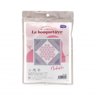 刺し子の花ふきん「La bouquetière」