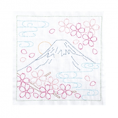 富士と桜（白）