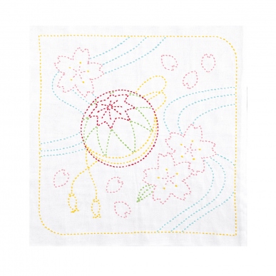 桜と手まり（白）