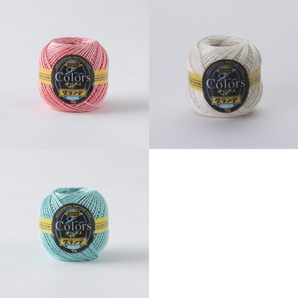 エミーグランデ＜カラーズ＞10g玉巻　804番 2玉、117番・220番 各1玉使用