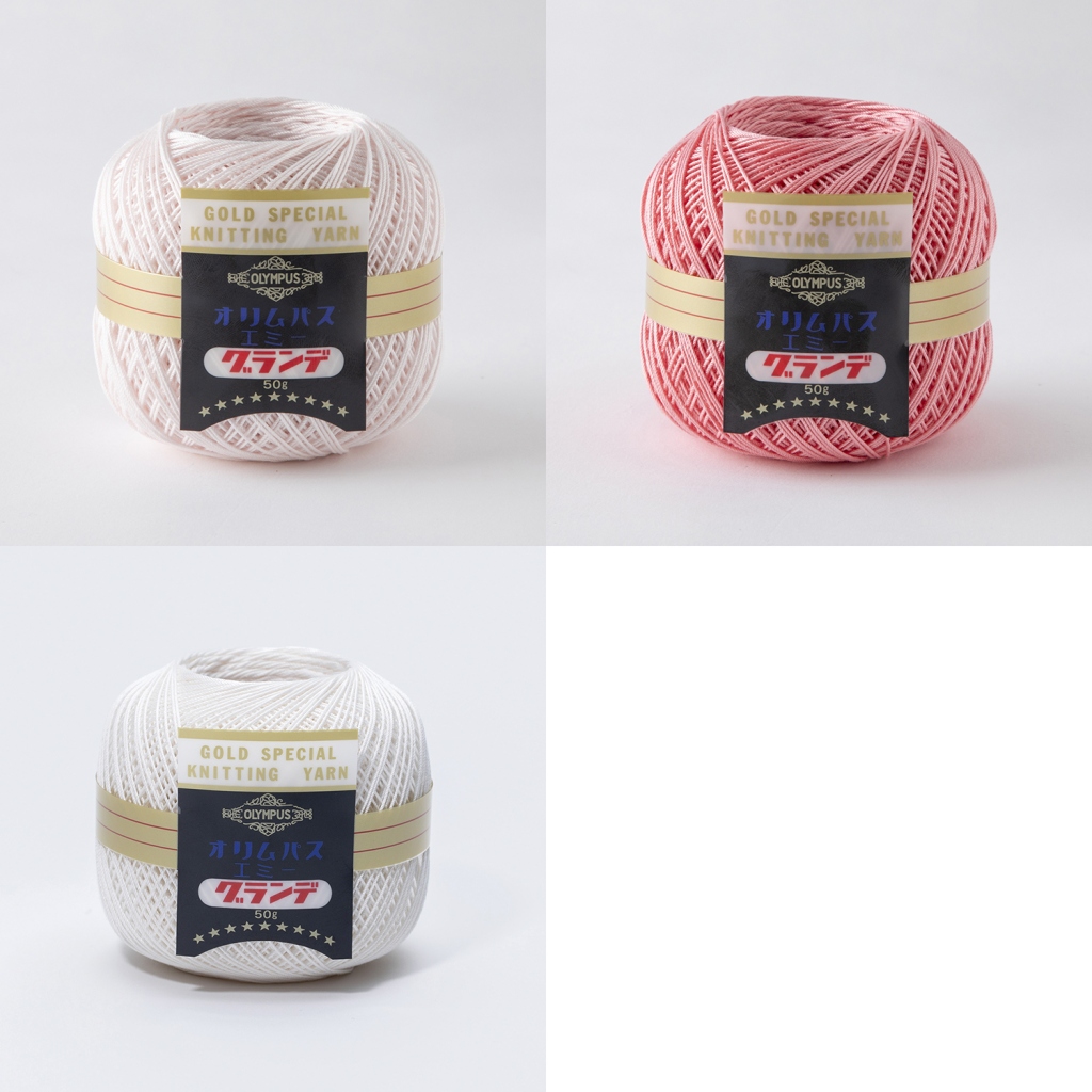 エミーグランデ50g玉巻　800番 5玉、100番 4玉、117番 2玉使用