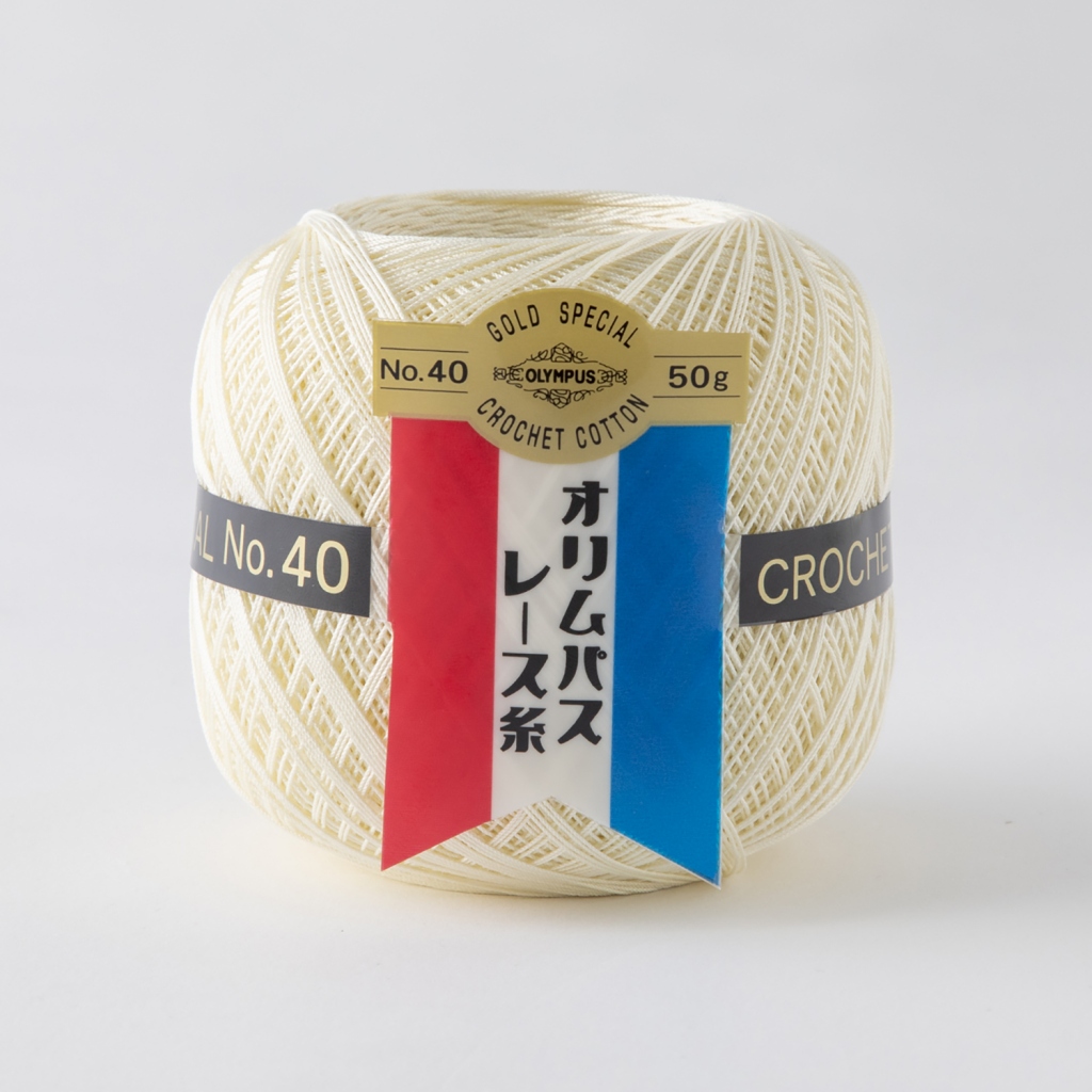 金票40番レース糸50g玉巻　519番色 1玉使用