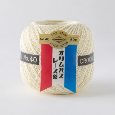 金票40番レース糸50g玉巻　519番色 1玉使用