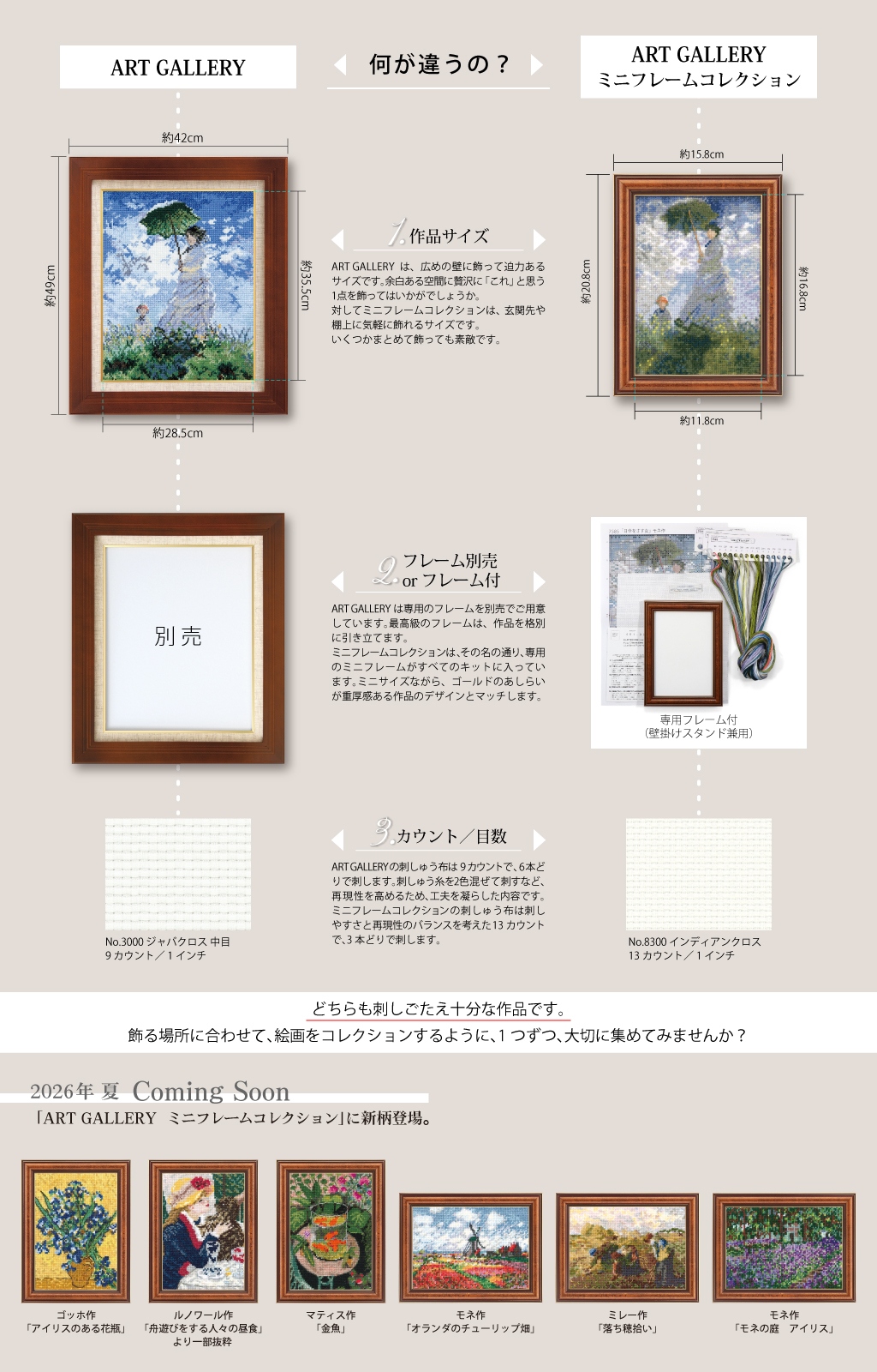 ART GALLERY、ART GALLERY ミニフレームコレクション