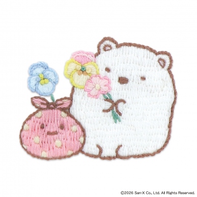しろくま・ふろしき（ざっそうとようせいのお花畑）
