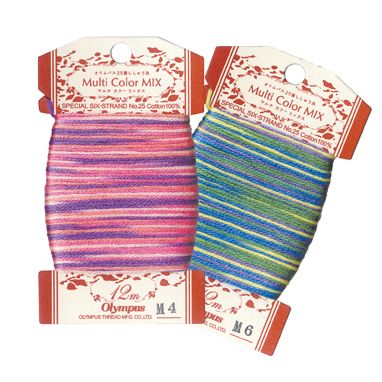 25番刺しゅう糸 マルチカラーミックス 刺しゅう 商品紹介 手芸のオリムパス