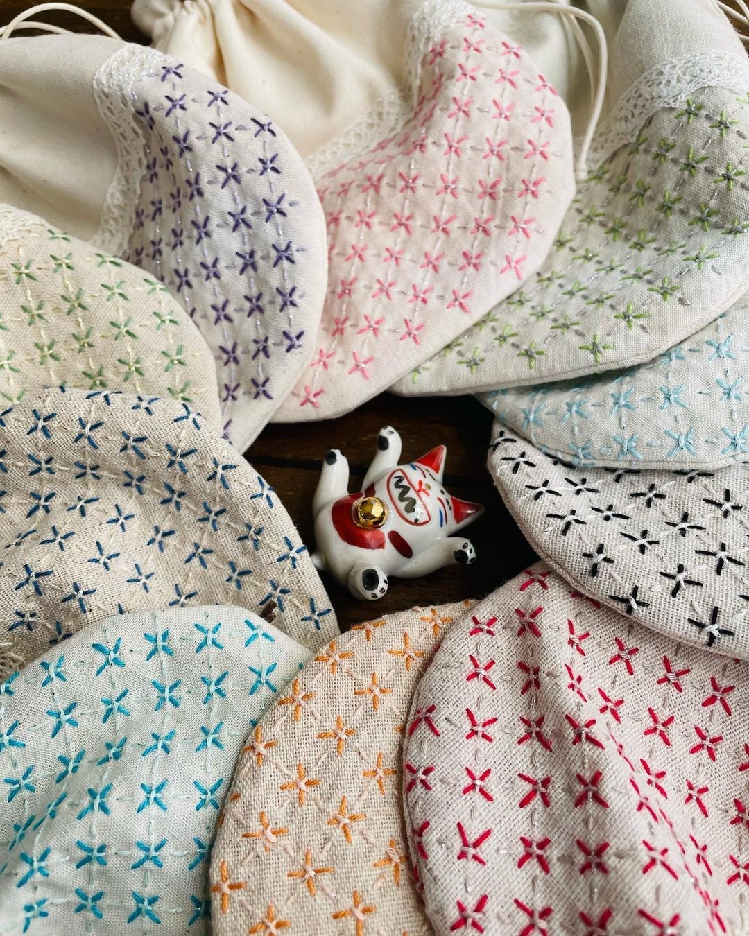 キラキラ虹色きんちゃく袋