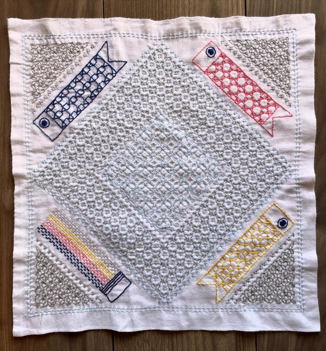 刺し子de鯉のぼり